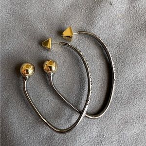 Alexis Bittar Miss H Crystal Hoop Earrings